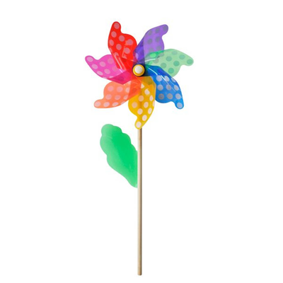 Pinwheel on wooden rod 32cm 80254, , medium