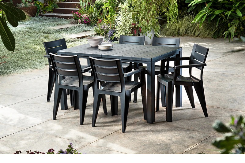 Keter julie outdoor chair 61.5x58.5x79cm - graphite, , medium image number null
