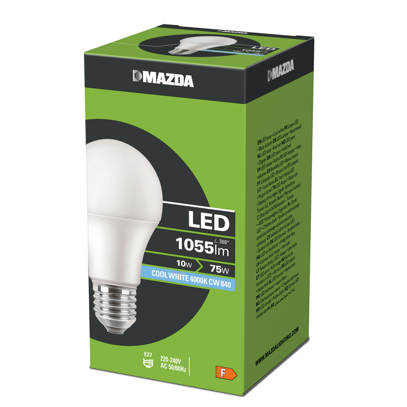 Mazda led lamp 75w a60 e27 cool white 4000k 840, , medium-null