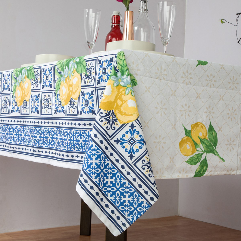 Product image: Lemon design cotton tablecloth 150x250, , medium-null