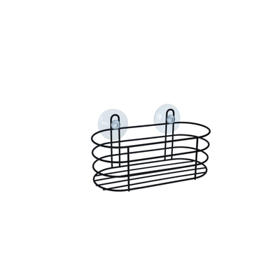 Shelf-basket for bathroom accessories 9x10x20cm black, , medium