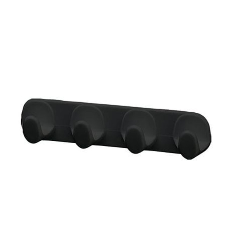 Self-adhesive quad wall hanger black image number null