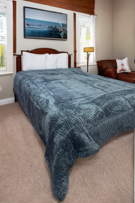 Blanket quilt 180x220cm #bq180, Darkgrey, medium