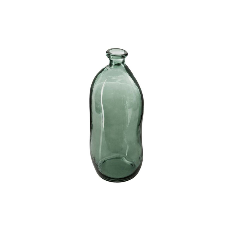 Recycled glass vase bottle h35cm-null