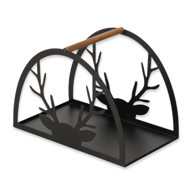 Boltze iron black basket vilbert 38cm, Black, medium