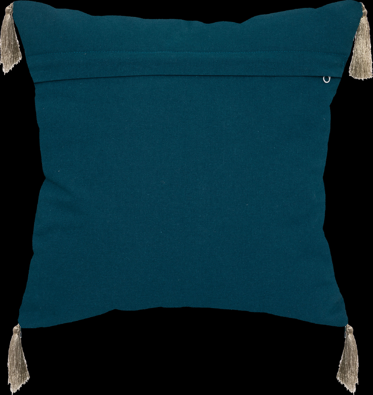 Cushion cover 40x40cm gold/blue, , medium-null