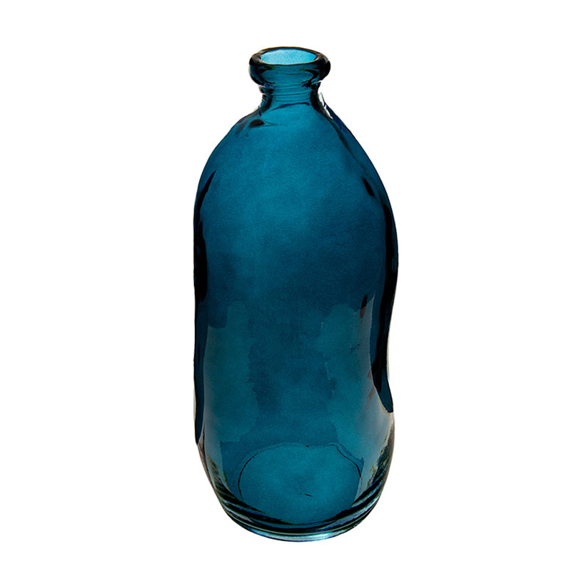 Recycled glass vase bottle h35cm-null