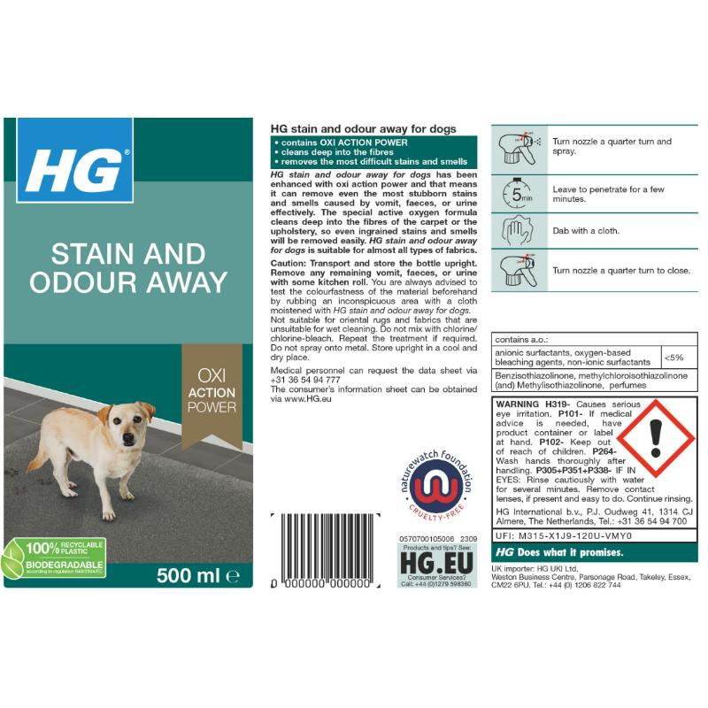 Hg stain and odour remove dog 500ml, , medium-null