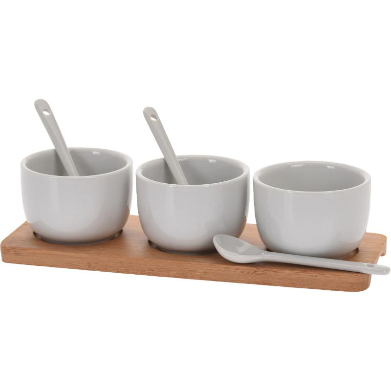 Excellent houseware μπολ για σαλτσα με κουταλι σετ 3τμχ, , medium-null