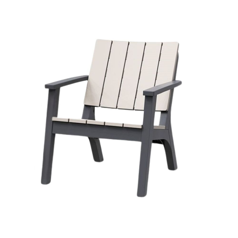 Product image: Bondi σετ πλαστικών καρεκλών και τραπεζιού (2 καρέκλες & 1 τραπεζάκι) μαύρο & γκρι, , medium-null