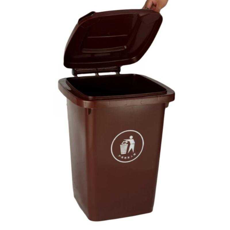 Bidone bin with wheels 60l - brown, , medium-null