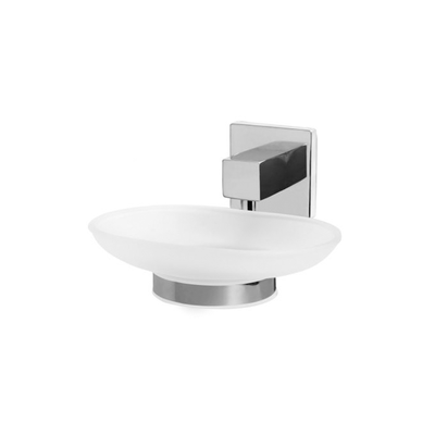 Walls arctic soap case dish with silver metal support, Silver, medium