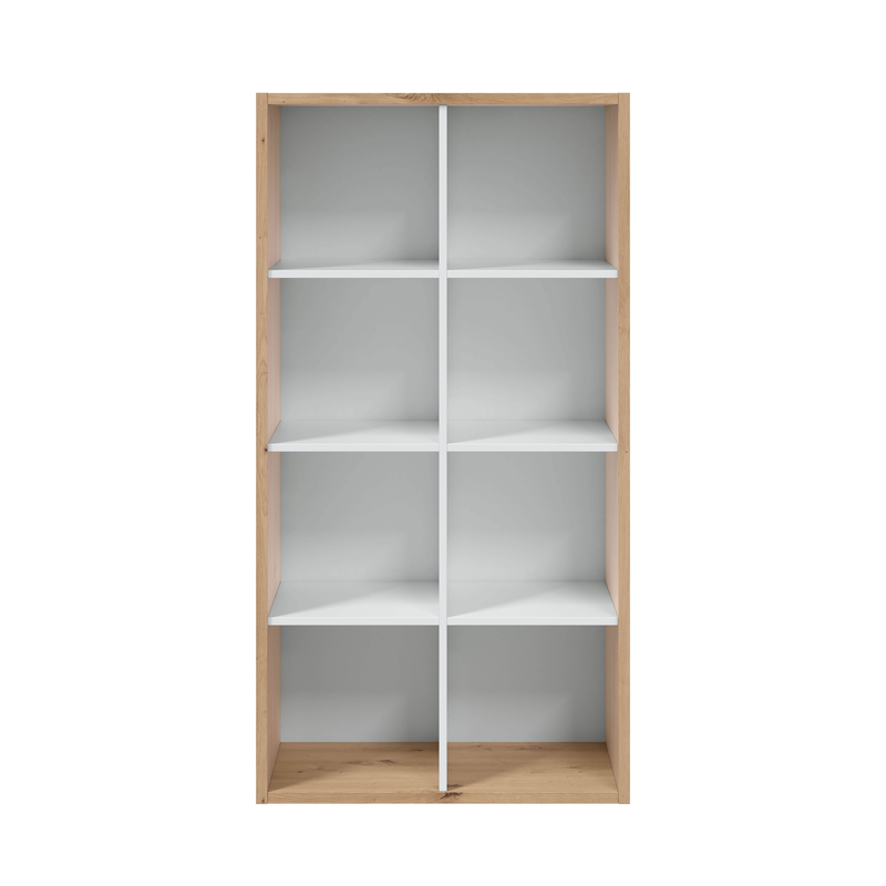 Product image: Fores βιβλιοθηκη 4 επιπεδων - δρυς/ασπρο, , medium-null