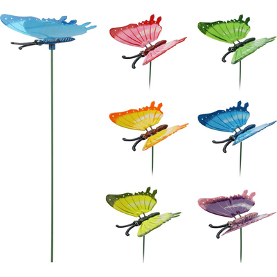 Butterfly decorative garden stick - assorted colors, , medium
