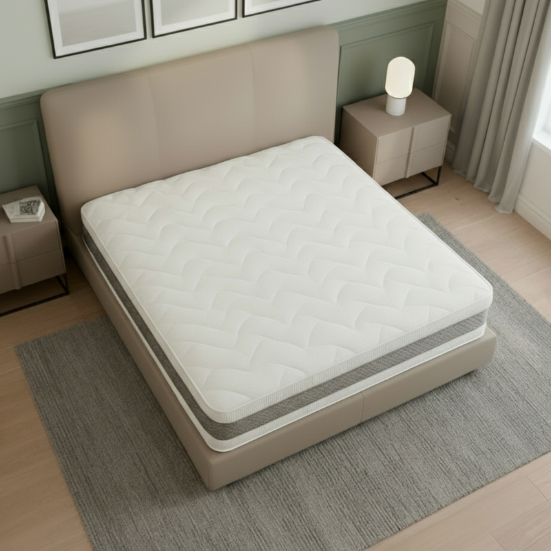White stone orthopedic memory mattress h20 cm | zoned support | breathable 3d | hypoallergenic-null