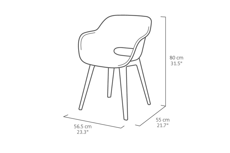 Keter akola outdoor chair 68x59x80cm - white, , medium image number null