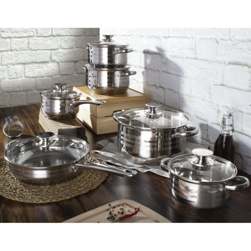 Blaumann 12pcs jumbo cook.set gourmet line bl-1031-null
