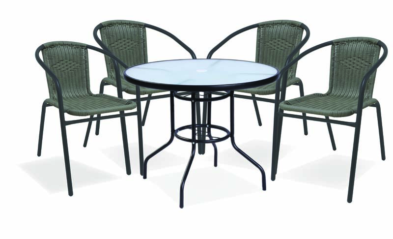Leeds outdoor table 90cm - grey, , medium image number null