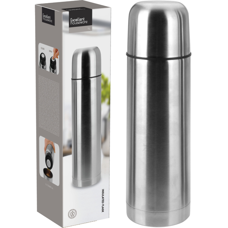 Vacuum flask stainless steel 1l, , medium-null