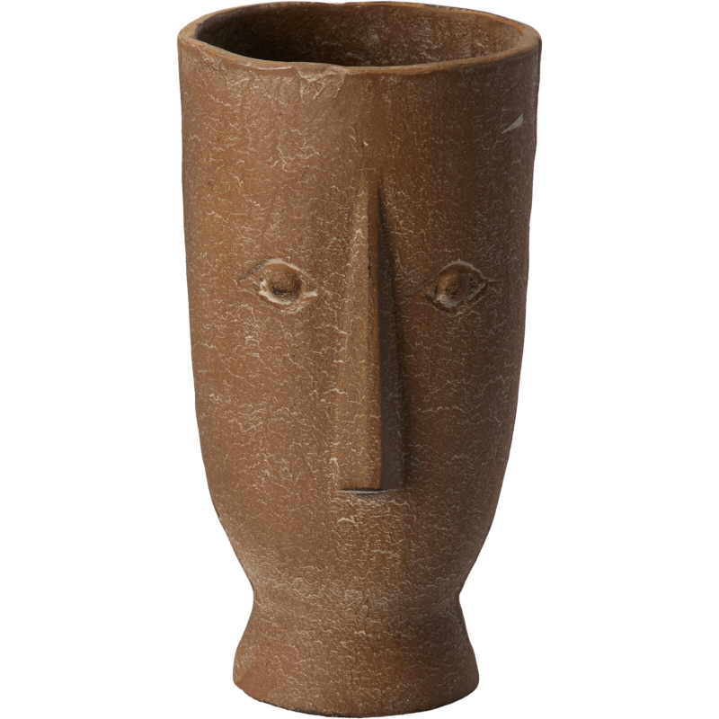 Vase aluminum 11x21cm brown - assorted designs, , medium-null