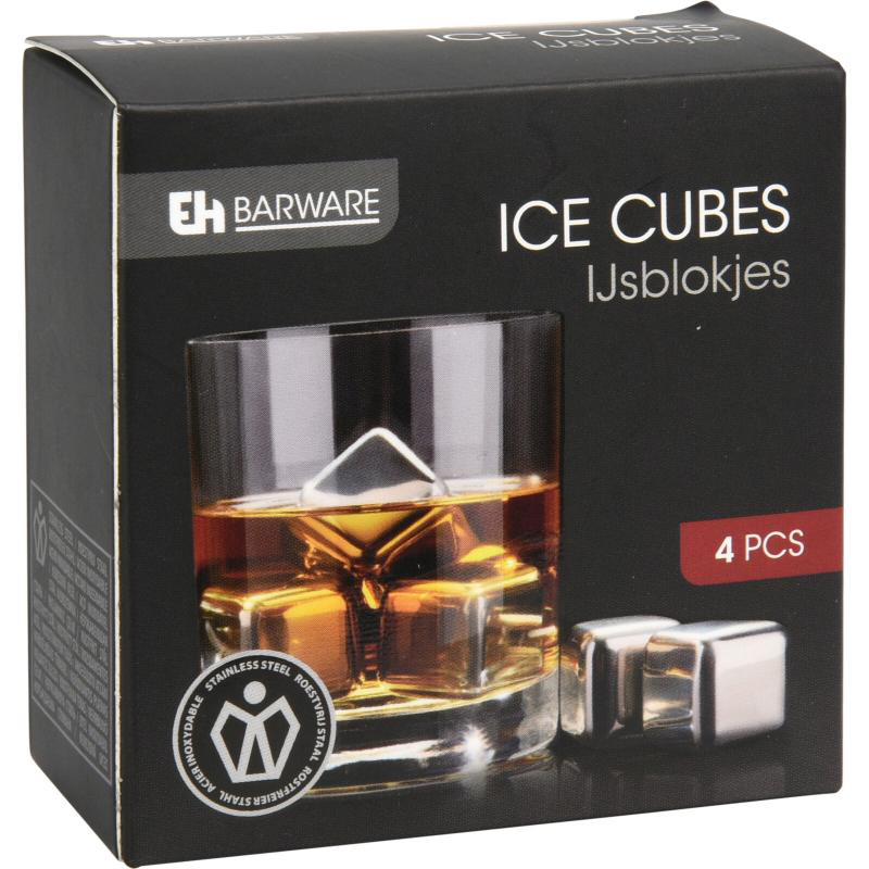 Product image: Stainless steel ice cube 4pcs, , medium-null
