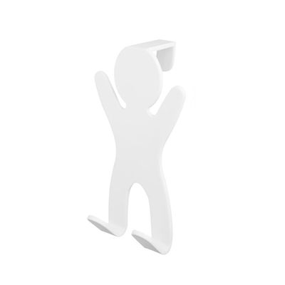 Door hanger with 2 places human white, White, medium