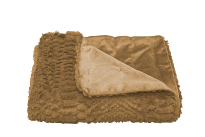 Easy home blanket fur velvet 200x220cm honey