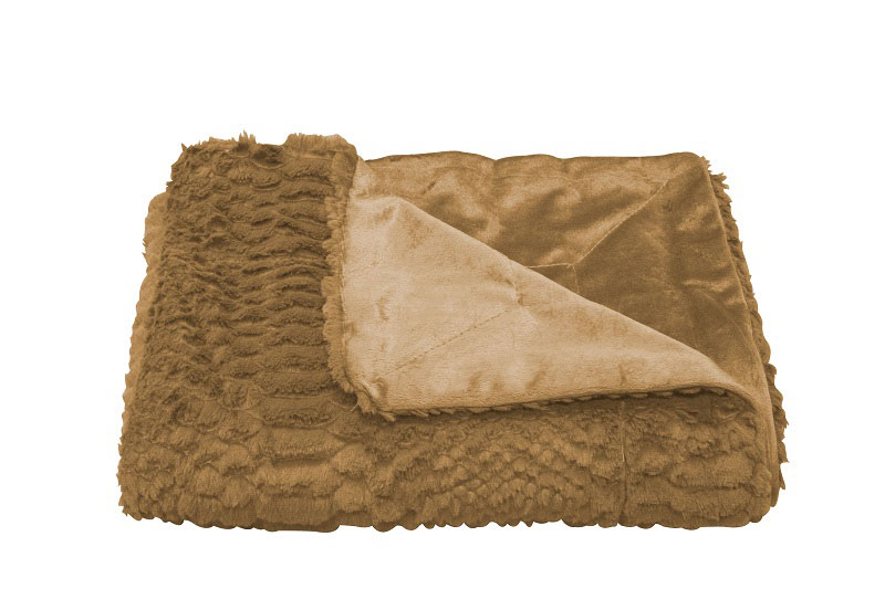 Easy home blanket fur velvet 200x220cm honey, , medium image number null