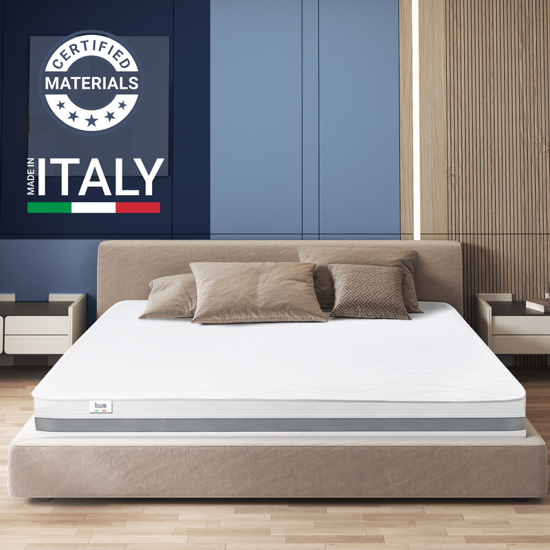 Single mattress 105x220 memory orthopaedic | height 20 cm | made in italy-null