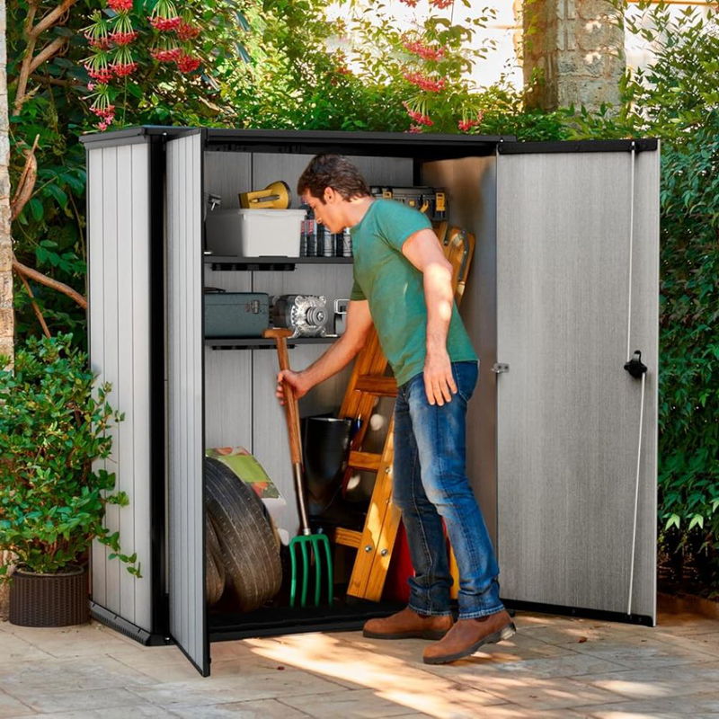 Keter cortina alto ντουλάπι αποθήκευσης κήπου 1400l γκρι (140 x 73.6 x 170.4 εκ.), , medium-null