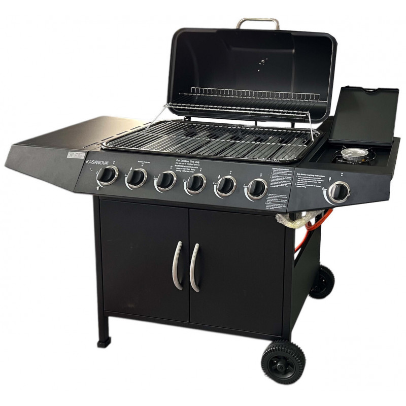 Kasanova gas grill with 6 pcs 15kw and side burner, , medium-null