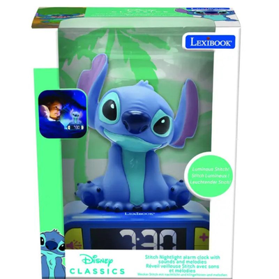 Digital alarm clock with a 3d stitch night light and sound effects rl800d, , medium