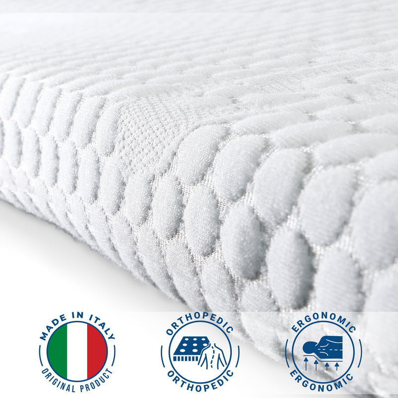 Double memory foam topper | mattress corrector 5 cm | mattress cover with removable cover | antibacterial and antifungal | 135 x 200-null