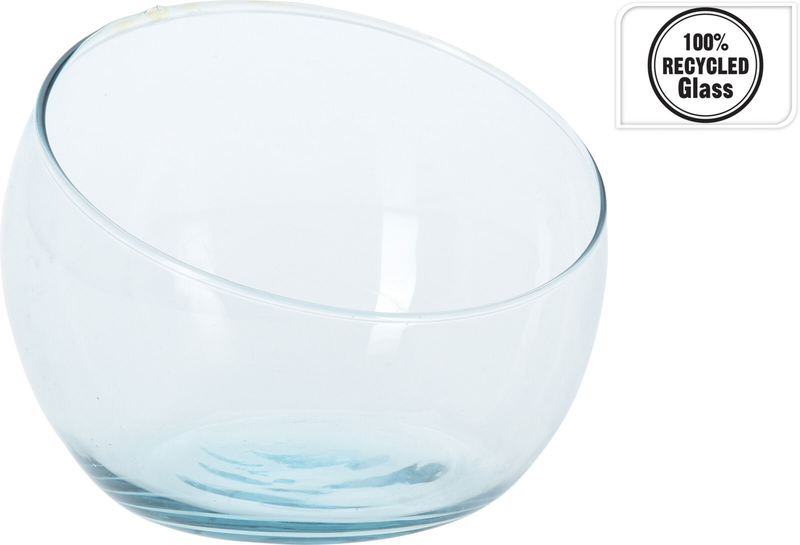 Vase recycled glass ø200xh160mm, , medium-null