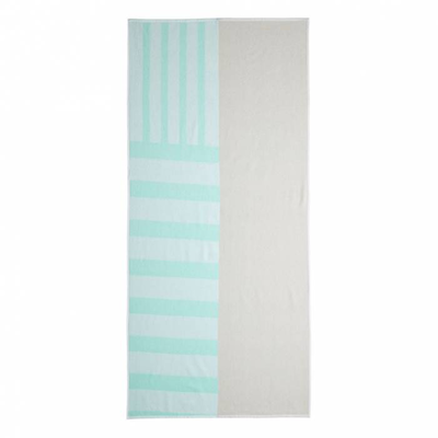 Beach towel, Mint / White, medium