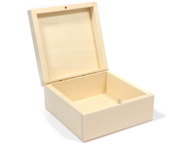 Wooden box 130x130x60mm, , medium