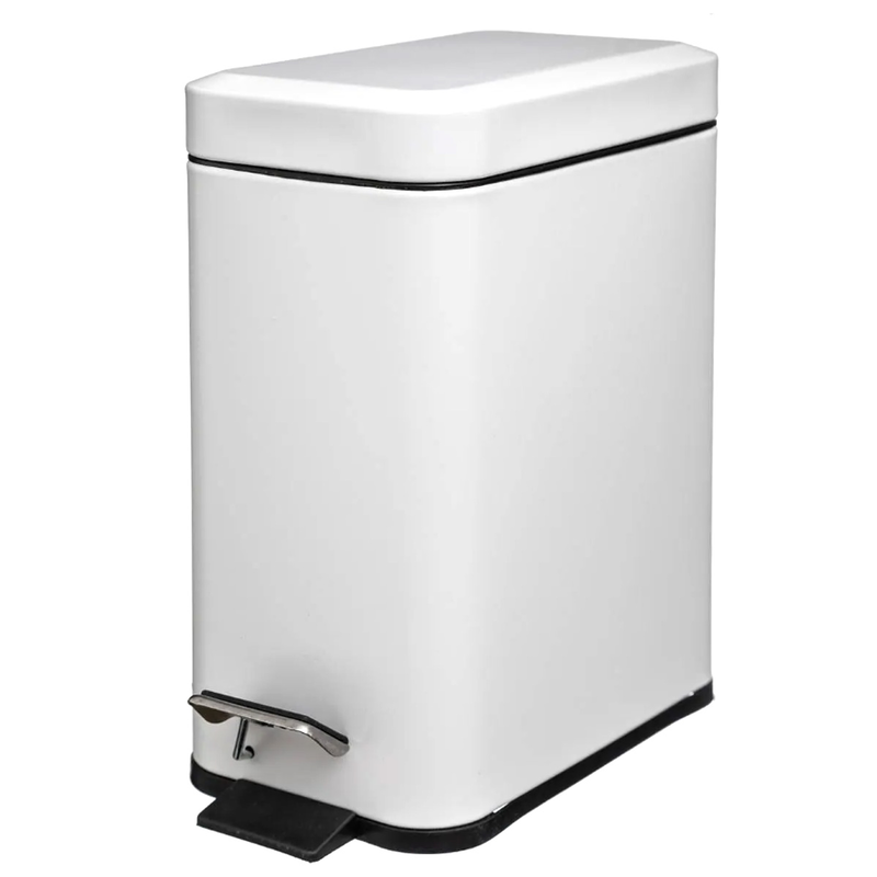 Bin with 5l metallic white, , medium-null