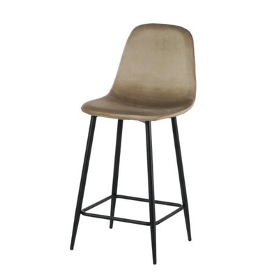 Athina bar stool velvet - beige, , medium