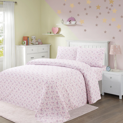 Kids summer sheet set #kbss5, Pink, medium