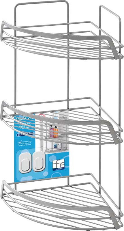 Product image: Feridras γωνιακο ραφι τριων επιπεδων αντισκωριακο 22x22x49cm, , medium-null