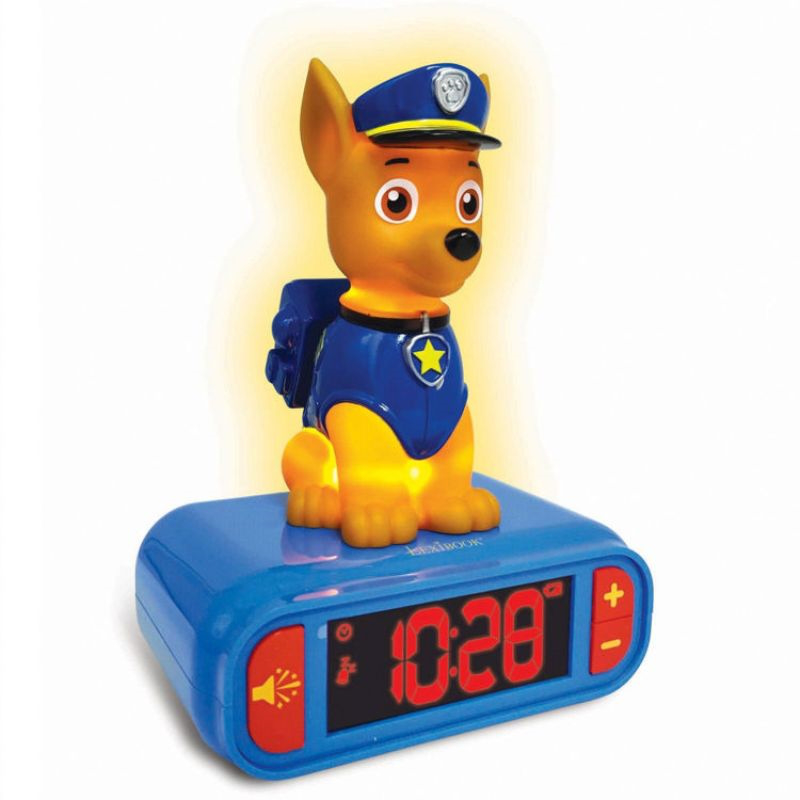 Lexibook paw patrol digital clock with light and sound – lcd screen and melodies rl800pa, , medium-null
