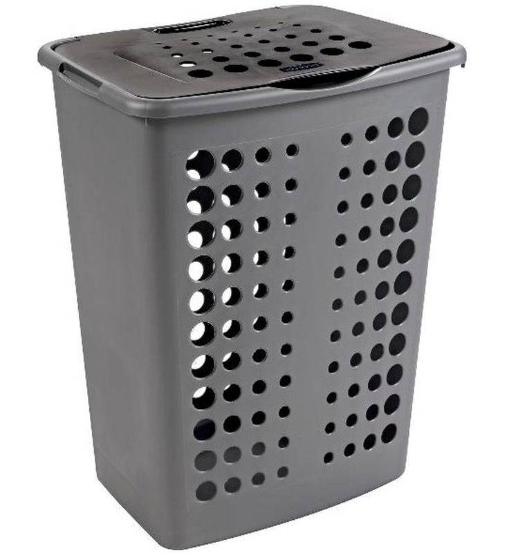 Product image: Curver silver laundry basket 60ltr, , medium-null