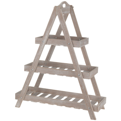 Flower stand 3 layers wooden, , medium