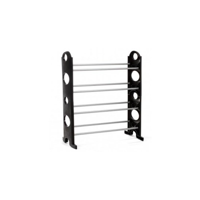 Shoe rack mtl/plas 12p disp black, , medium