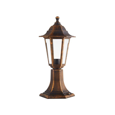 Sunlight hexagonal lantern post light 1xe27 ip44, , medium