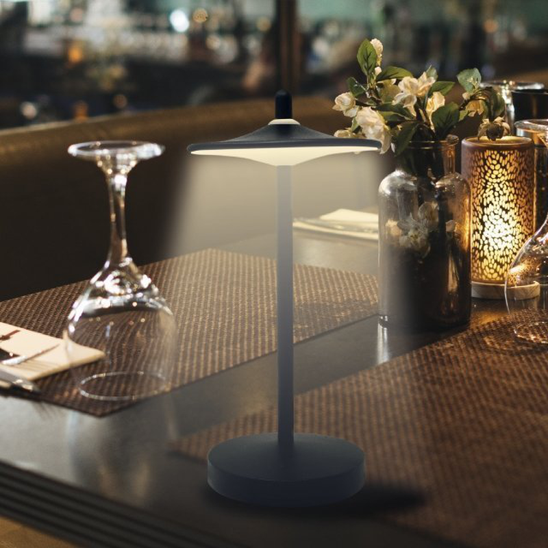 Kelu sake USB-c rechargeable ip44 aluminium lamp 130lm anthracite, , medium-null