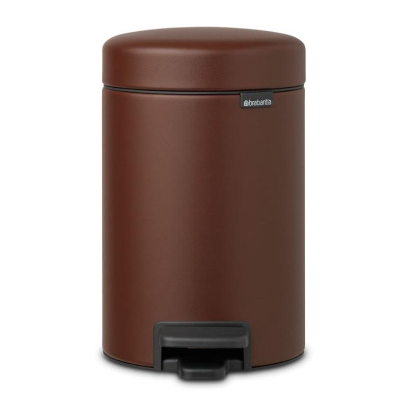Brabantia pedal bin 3l - mineral cosy brown, , medium-null