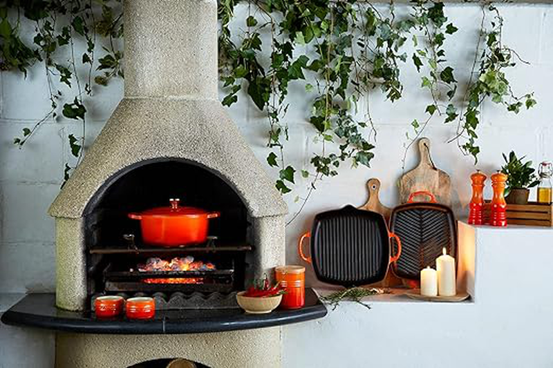 Le creuset-volcanic cast iron deep square grill 30cm, , medium-null