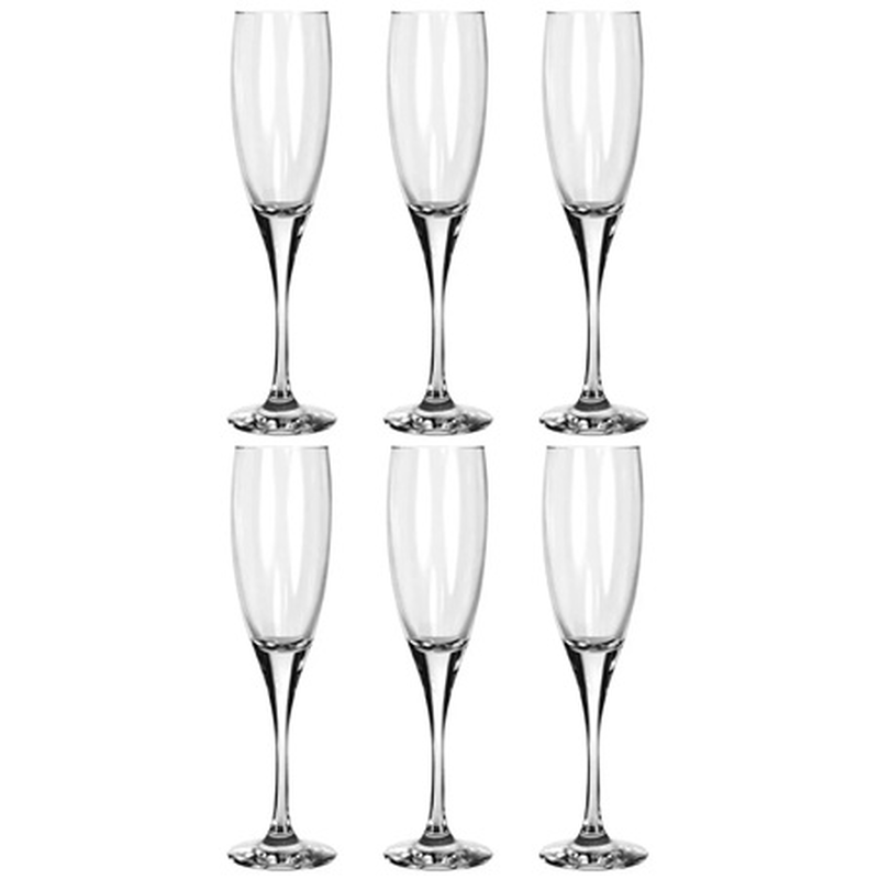 Nadir stem champagne glass 190ml 6 pcs set, , medium-null