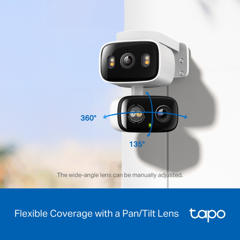 Tp-link tapo c246d indoor/outdoor dual lens pan/tilt security camera &ndash; white, , medium-null